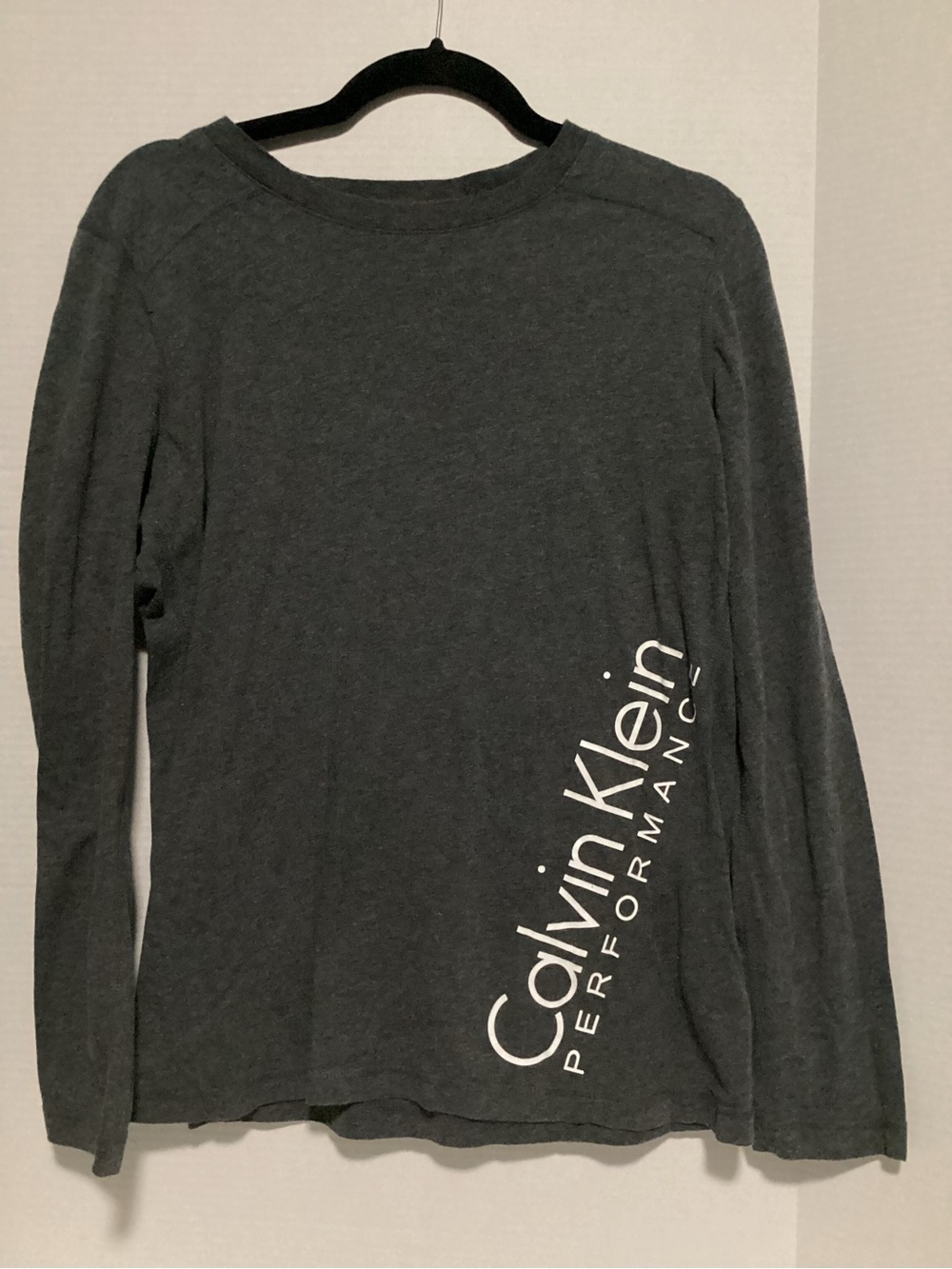 Calvin Klein Dark Gray Long Sleeve Performance Tee L